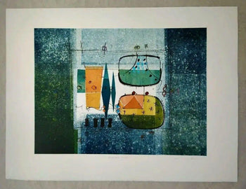 Mark Andrews Godwin Explorer Xxxxv Monotype Color Etching Signed Uk Modern Art