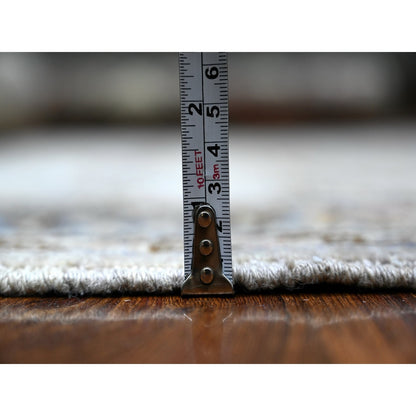 3'10"X9'10" Gray Bidjar Garus Design Soft Wool Hand Knotted Rug