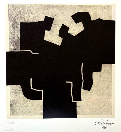 Eduardo Chillida Lithograph Coa Signed Numbered By Hand 180 Ex