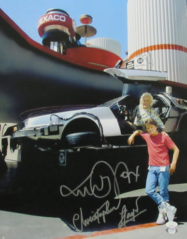 Michael J Fox/Christopher Lloyd Autographed 16X20