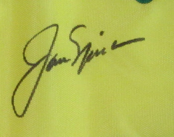 Jack Nicklaus Signed/Auto Masters Pin Flag W/ Card Collage Framed Psa/Dna 192826