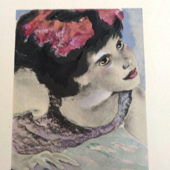 Mal Mariette Lydis Signed Original Lithograph Les Fleurs du