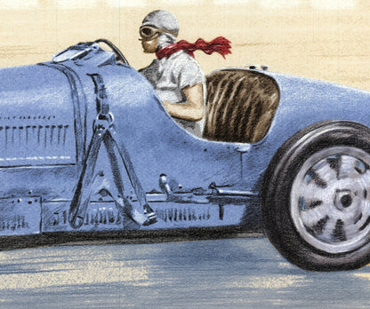 Xavier La Victoire Bugatti-Helle Nice Signed " Lithograph Cont