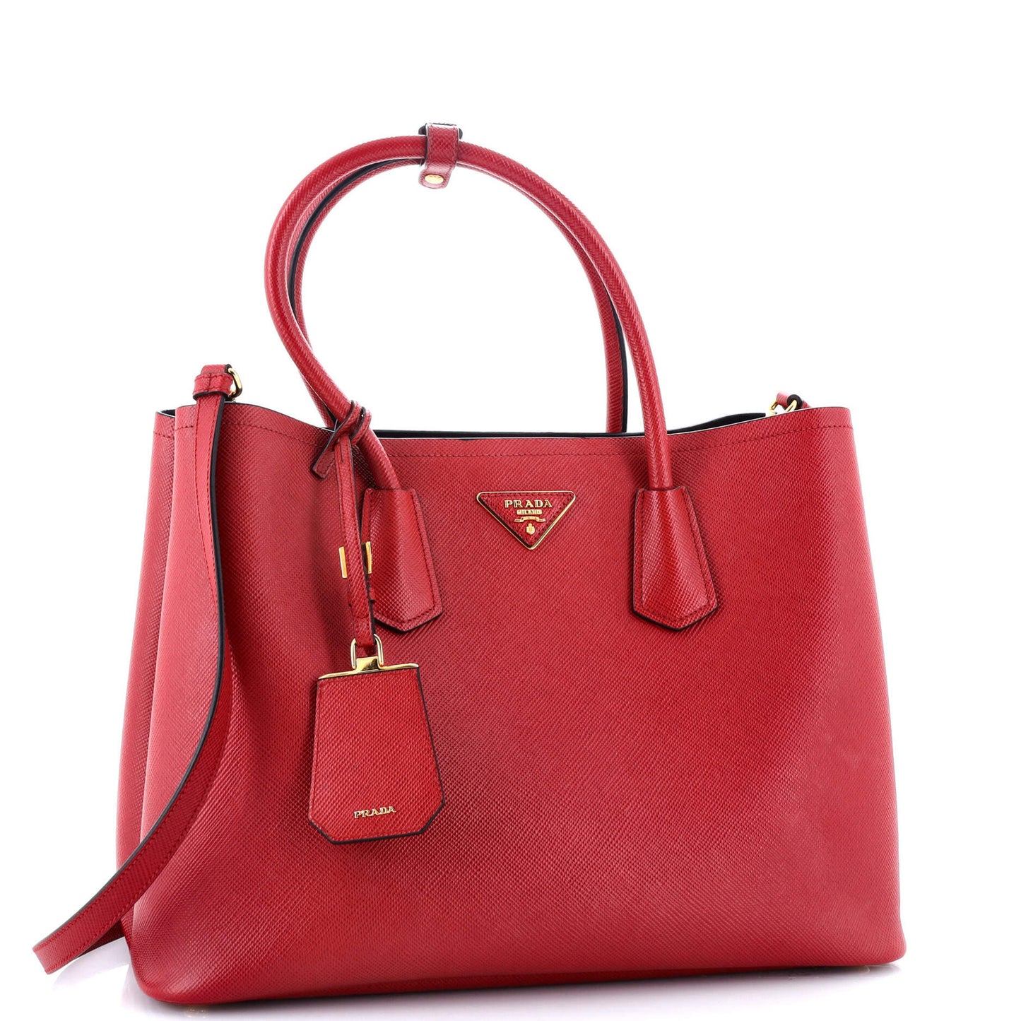 Prada Cuir Double Tote Saffiano Leather Large