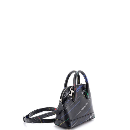 Balenciaga Logo Ville Bag Printed Leather Xxs