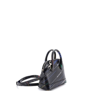 Balenciaga Logo Ville Bag Printed Leather Xxs