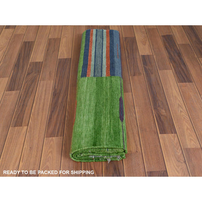 6'3"X9'2" Flat Weave Kilim Wool Stripe Designhand Woven Oriental Rug