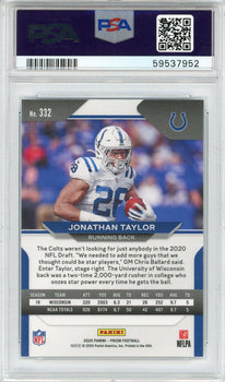 Jonathan Taylor 2020 Panini Prizm Rookie Card #332 (Psa)