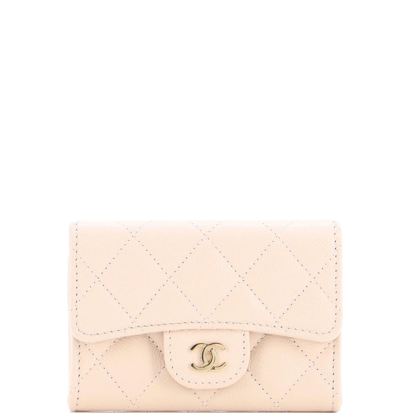 Chanel Classic Flap Card Case Quilted Caviar