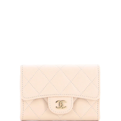 Chanel Classic Flap Card Case Quilted Caviar