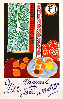 Nice Travail & Joie By Henri Matisse 1947 Stone Lithograph Printed At Mourlot Im
