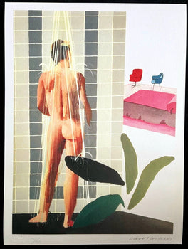 David Hockney Lithograph Coa Signed In Pen