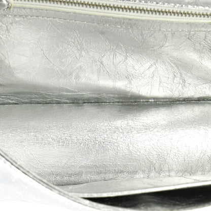 Christian Dior Diorama Clasp Flap Bag Crinkled Lambskin Small