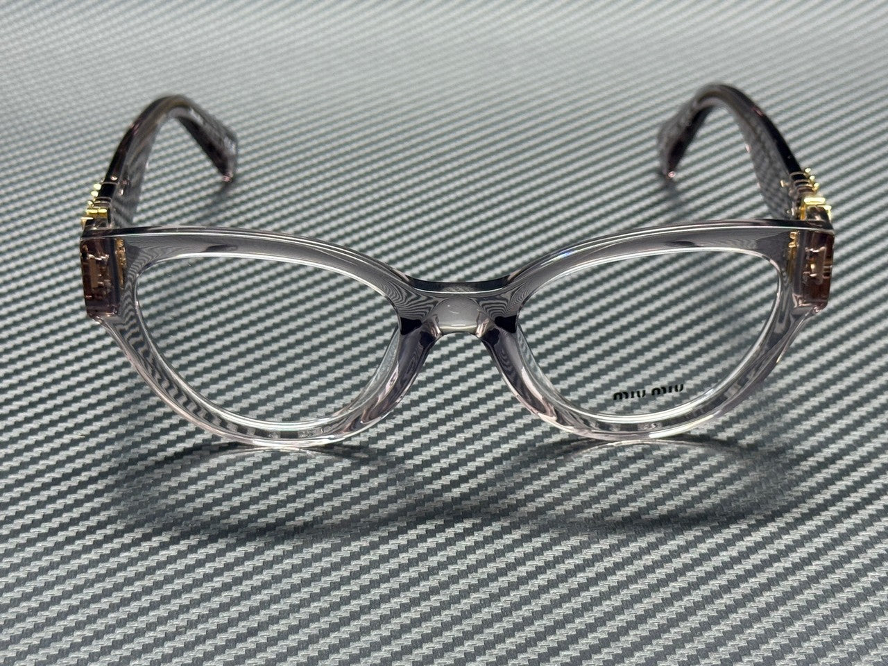 MIU MU 01VV 12W1O1 Transparent Mauve Women's 52 mm Eyeglasses