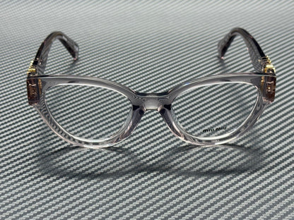 MIU MU 01VV 12W1O1 Transparent Mauve Women's 52 mm Eyeglasses