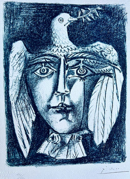 Pablo Picasso Lithograph Coa Signed In Pen Numbered By Hand Stamped Crayon