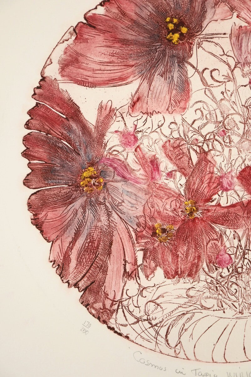 Numbered Joanne Isaac Cosmos in Tapio Wirkkala Etching Framed Signed Editon