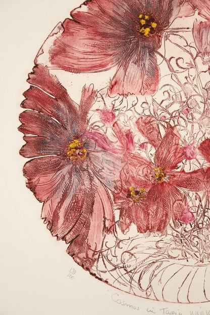 Numbered Joanne Isaac Cosmos in Tapio Wirkkala Etching Framed Signed Editon