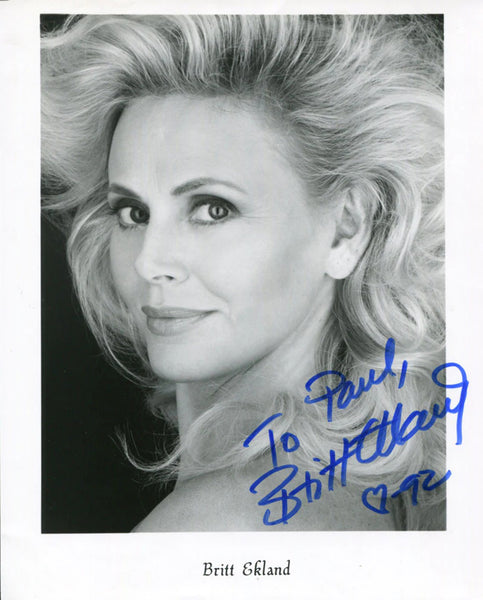 Britt Ekland Autographed 8X10 Photo