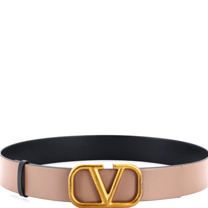Valentino Garavani Vlogo Reversible Belt Leather Wide