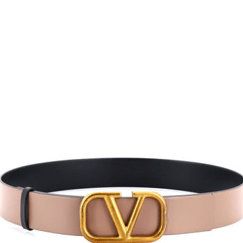 Valentino Garavani Vlogo Reversible Belt Leather Wide