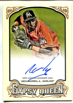 Adeiny Hechavarria 2014 Topps Gypsy Queen Autographed Card
