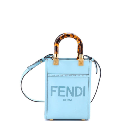 Fendi Sunshine Shopper Tote Leather Mini
