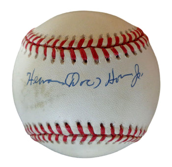Herman Doc Horn Autographed Oal Baseball Negro