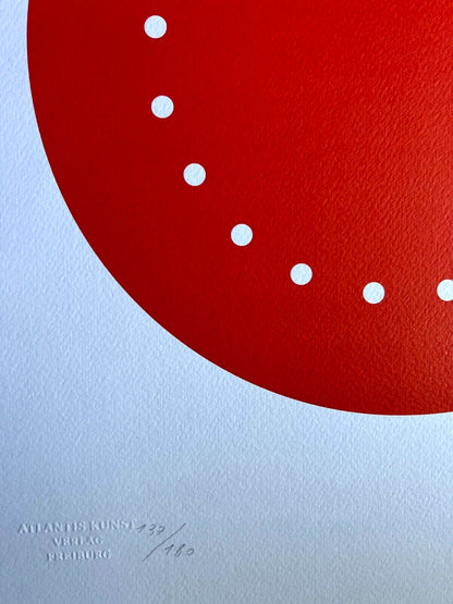 Lucio Fontana Lithograph Coa Signed In Pen 180 Ex