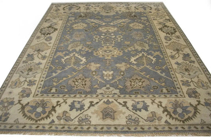 Oriental Muted Handmade Large Decor Floral Carpet Oushak Rug 8'2x9'10 Chobi