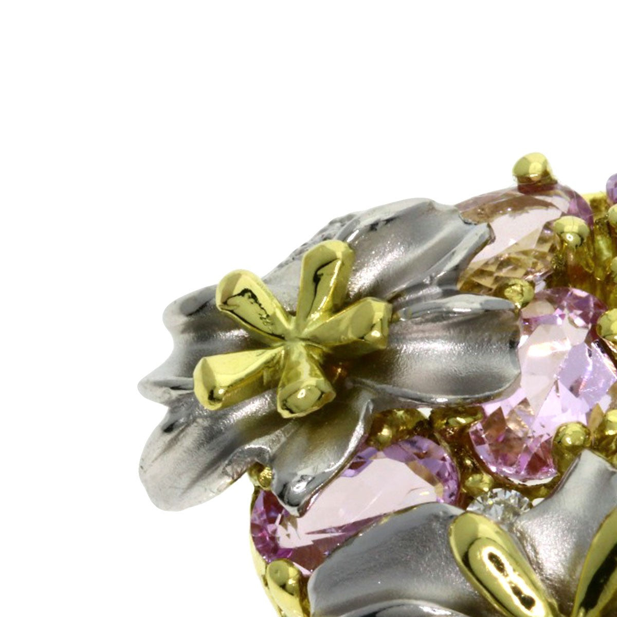 Yellow 4.96ct Yumiko Yamazaki Diamond Color Stone Brooch Platinum PT900 18K