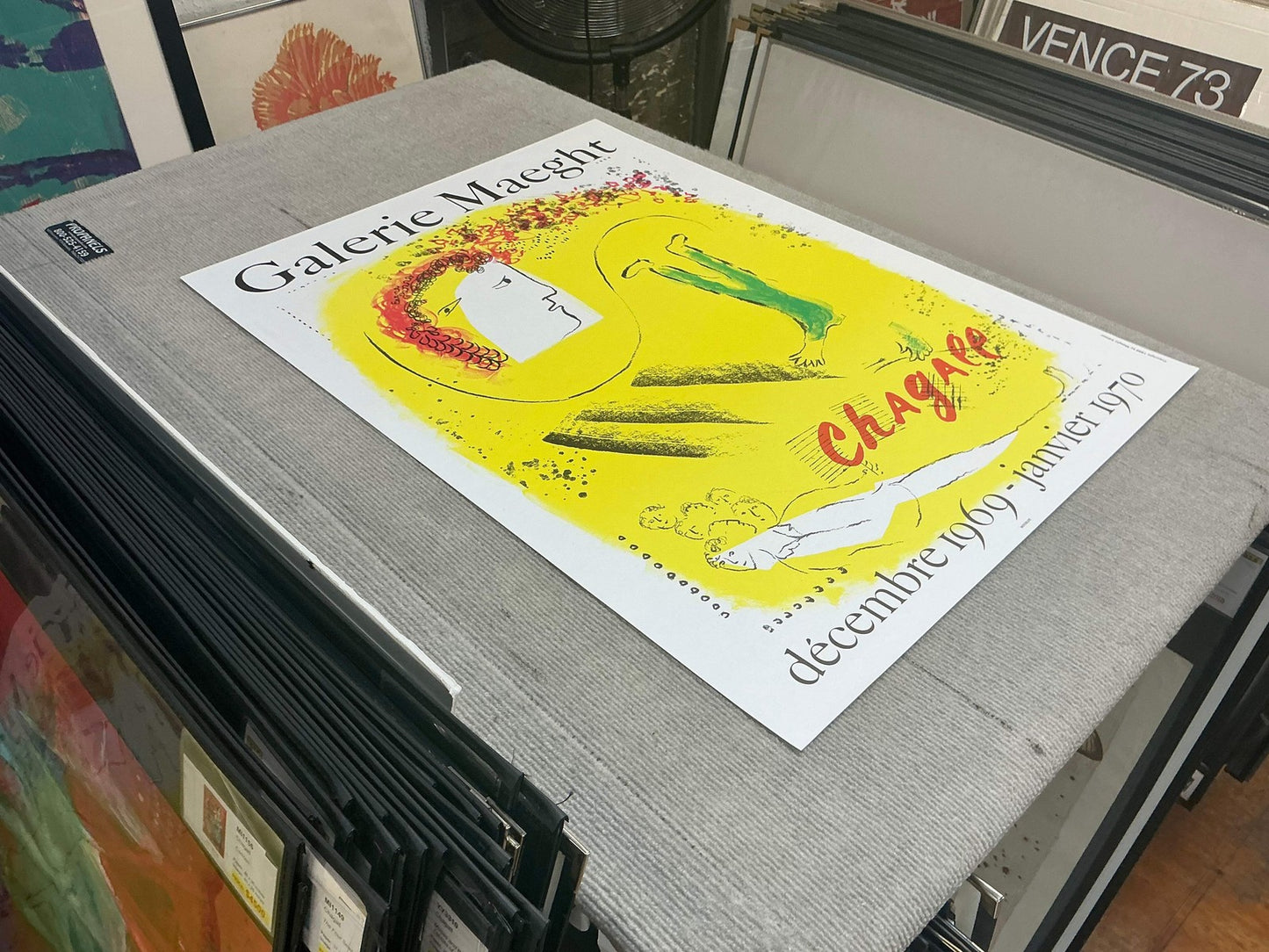 Marc Chagall The Yellow Background " Lithograph Modernism Yellow