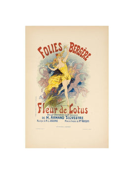 Original Vintage Poster Folies By Cheret For Affiches Illustrees 1896