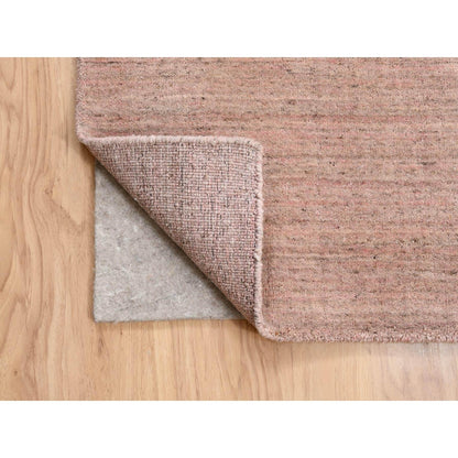 9'3"X12' Modern Design Hand Loomed Soft Wool Coral Pink Oriental Rug