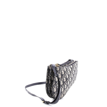 Christian Dior Saddle Triple Zip Crossbody Pouch Oblique Canvas