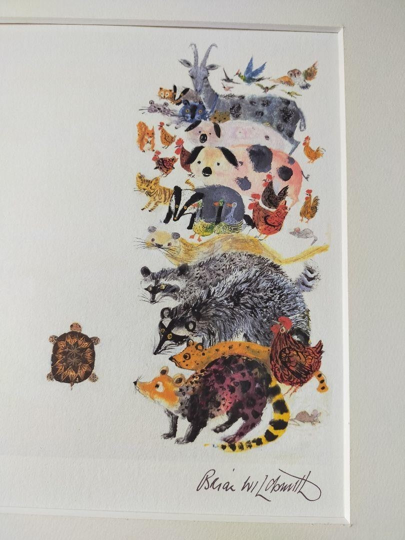 Brian Wildsmith Signed Giclee Print "The Tortoise And The Hare" Childrens Book