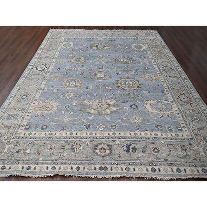 11'9"X14'10" Silver,Hand Knotted,Oushak Design,Oversized Oriental Rug