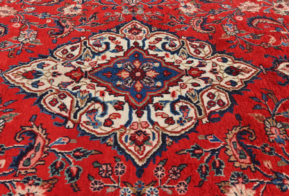 Vintage Handmade Oriental Rug 7X10 Ft Floral