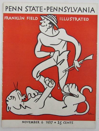 Vintage 1937 Penn State Nittany Lions Vs. Penn College Football Program 137048