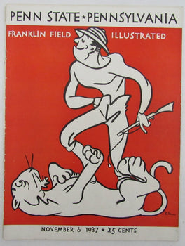 Vintage 1937 Penn State Nittany Lions Vs. Penn College Football Program 137048
