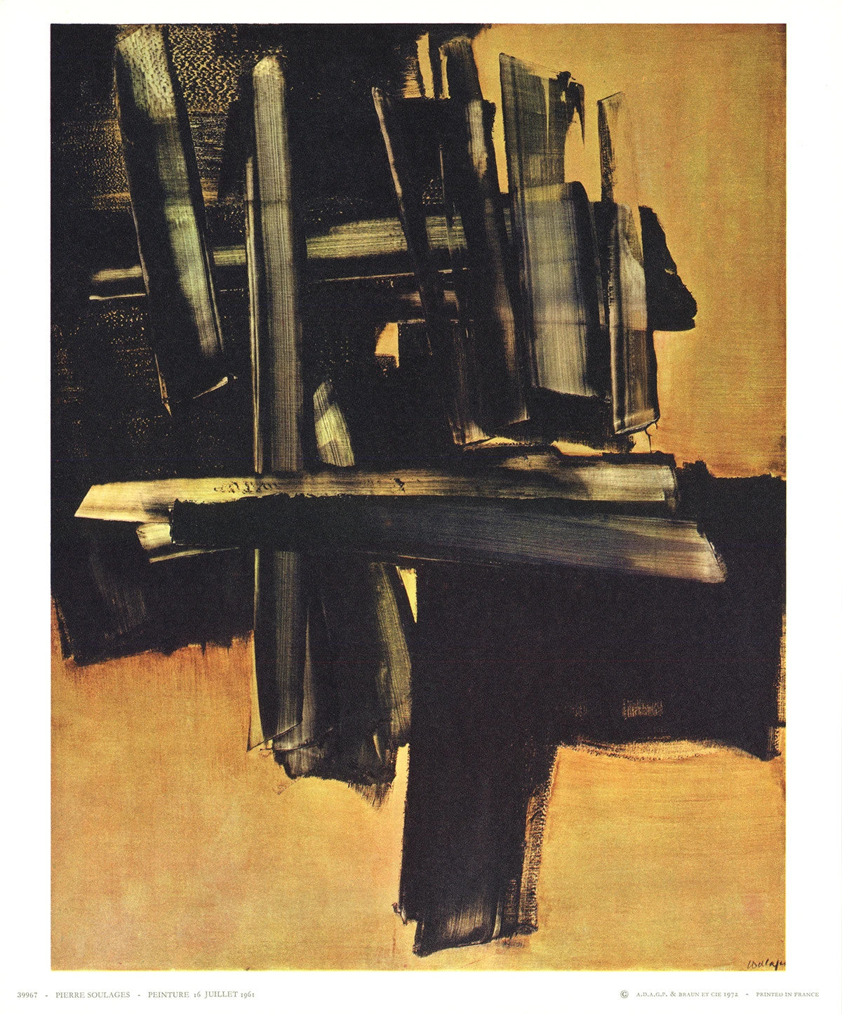 Pierre Soulages Peinture 16 Juillet () " Poster Expressionis