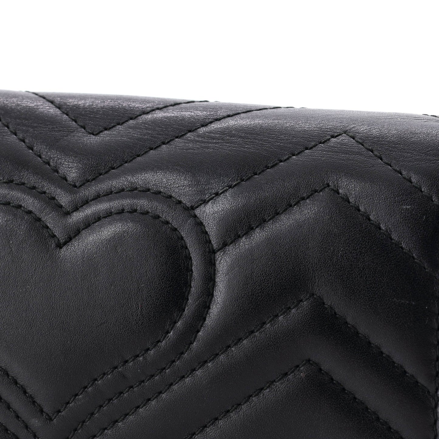 Gucci Gg Marmont Chain Flap Bag Embellished Matelasse Leather Mini