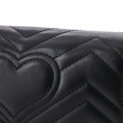 Gucci Gg Marmont Chain Flap Bag Embellished Matelasse Leather Mini