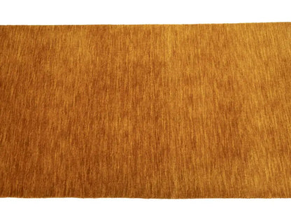 Orange Solid Design Hand-Loomed 3X8 Gabbeh Wool