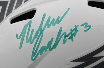 Nolan Smith Signed Full Size Replica Salute To Service Helmet Eagles Jsa 193471