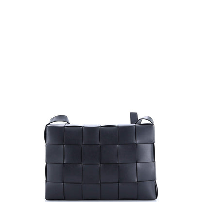 Bottega Veneta Cassette Messenger Bag Maxi Intrecciato Leather Medium