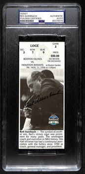 Red Auerbach Hof Signed/Auto 1994 Full Ticket