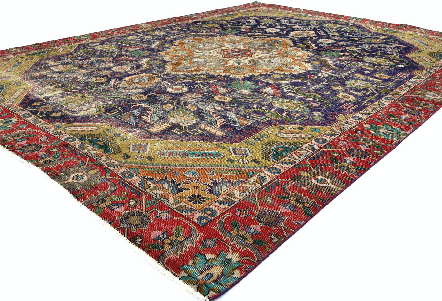 Rug Oriental Distressed 9X12 Traditional Floral Carpet Living Room Vintage