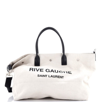 Saint Laurent Rive Gauche Shopper Tote Canvas Maxi