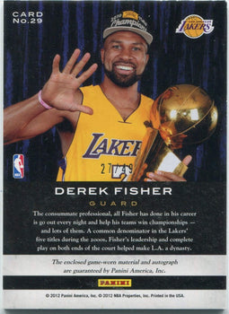 Derek Fisher 2011 - 2012 Panini Limited Trophy